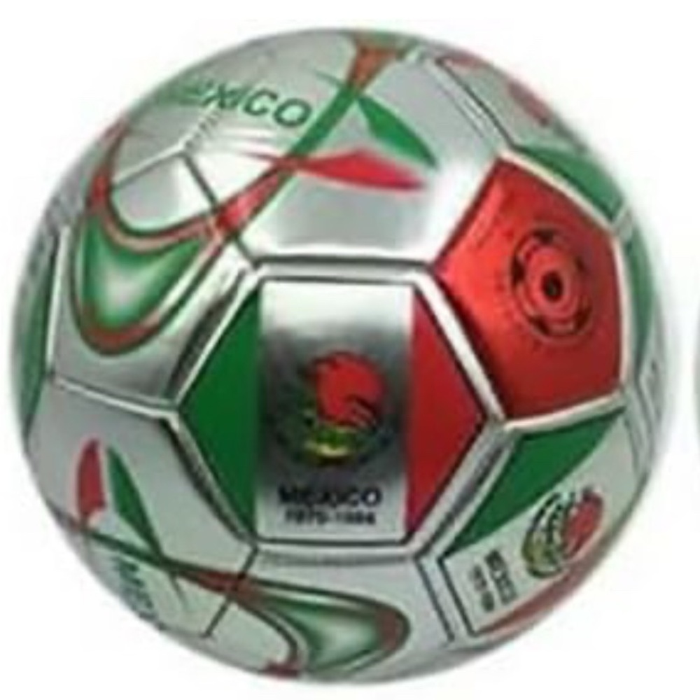 Mexico Silver and Red Soccer Ball